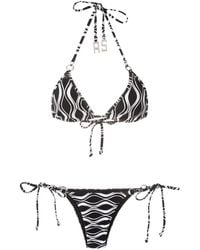 Amir Slama - Wave-Print Triangle Bikini Set - Lyst