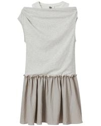 B+ AB - Layered Ruffled Mini Dress - Lyst