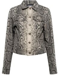 Gabriela Hearst - Bronte Snake-Printed Denim Jacket - Lyst