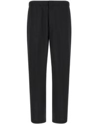 Lardini - Elasticated-Waistband Straight-Leg Trousers - Lyst