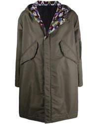 Valentino Garavani - Optical-Print Parka Coat - Lyst