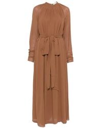 JOSEPH - Pinky Midi-Jurk Met Gestrikte Taille - Lyst