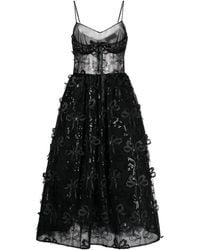 Simone Rocha - Bow-embellished Tulle Midi Dress - Lyst