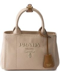 Prada - Jardinière Cotton Canvas Mini-Bag - Lyst