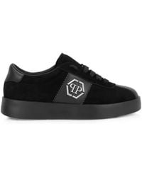 Philipp Plein - Monogram Suede Low-Top Trainers With Hexagon Logo - Lyst