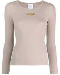 Patou - Logo-embellished Ribbed-knit Top - Lyst