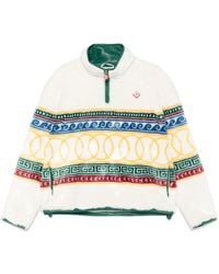 CASABLANCA - Jacquard Faux-Fur Sweater - Lyst