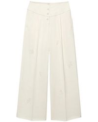 Shanghai Tang - Button-Fastening Palazzo Pants - Lyst