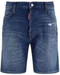DSquared² - Pantalones Cortos Medium Marine - Lyst