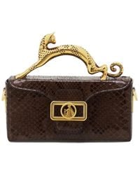 Lanvin - Mini Sac À Main À Effet Peau De Python - Lyst