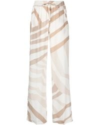 Kiton - Abstract-Print Drawstring Silk Trousers - Lyst
