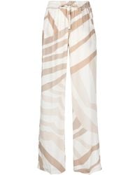Kiton - Abstract-Print Drawstring Silk Trousers - Lyst