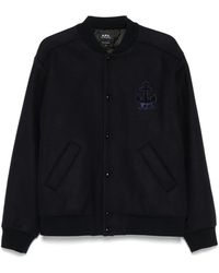 A.P.C. - Jacke Mit Logo-Stickerei - Lyst