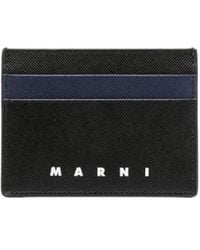 Marni - Porte-cartes en cuir à logo imprimé - Lyst