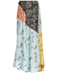Ganni - Floral-Print Maxi Skirt - Lyst