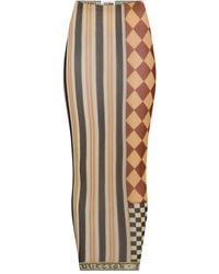 Jean Paul Gaultier - Patchwork Printed Maxi Skirt - Lyst