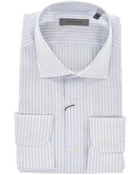 Corneliani - Striped French-Collar Shirt - Lyst