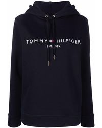 Tommy Hilfiger - Embroidered-logo Pullover Hoodie - Lyst