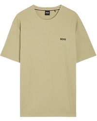 BOSS - Waffle-Knit Logo-Print Pajama T-Shirt - Lyst