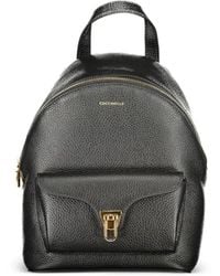 Coccinelle - Pebbled Leather Small Backpack - Lyst