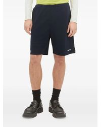 Miu Miu - Shorts mit Logo-Print - Lyst