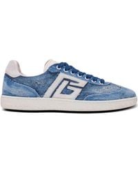 Balmain - Schwanen-Denim-Sneaker - Lyst