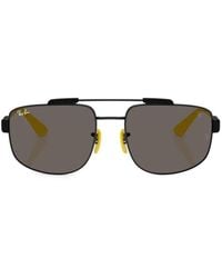 Ray-Ban - X Scuderia Ferrari Rectangle-Frame Sunglasses - Lyst