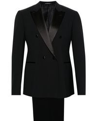 Emporio Armani - Double-breasted Wool Suit - Lyst