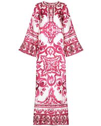 Dolce & Gabbana - Majolica-print Kaftan Dress - Lyst