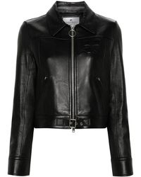 Courreges - Iconic Zip-Up Leather Jacket - Lyst