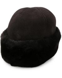 Liska - Shearling-Trim Suede Hat - Lyst