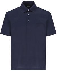 ZEGNA - Short-Sleeve Piqué Polo Shirt - Lyst