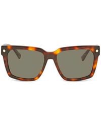 MCM - Eckige Sonnenbrille in Schildpattoptik - Lyst