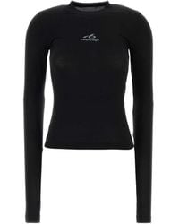 Balenciaga - Logo-Print Long-Sleeved T-Shirt - Lyst