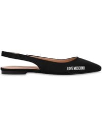 Love Moschino - Leather Ballerina Shoes - Lyst