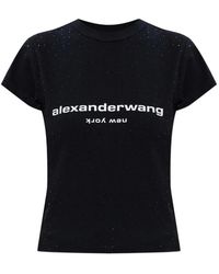 Alexander Wang - Rhinestone-Embellished T-Shirt - Lyst