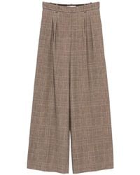 Circolo 1901 - Check-Pattern Pleated Trousers - Lyst