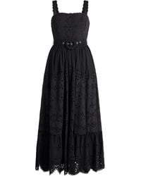 Hemant & Nandita - Vestido largo Raga con borde festoneado - Lyst