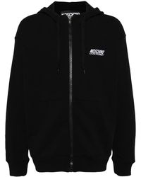 Moschino - Logo Embroidered Zipped Hoodie - Lyst
