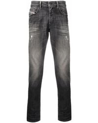 DIESEL - Faded-Effect Distressed Jeans - Lyst