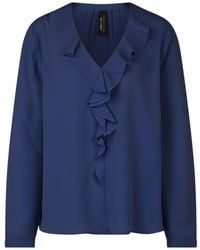 Marc Cain - Ruffled V-Neck Blouse - Lyst