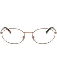 Prada - Brille Mit Metallgestell - Lyst