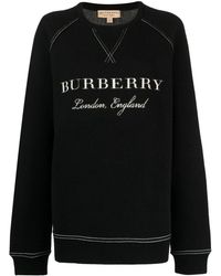 Burberry - Pull à logo en maille intarsia - Lyst