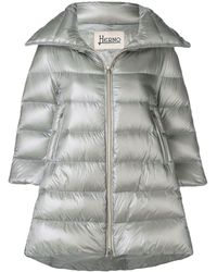 Herno Padded Zipped Coat - Gray