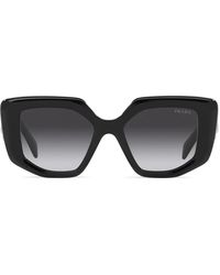 Prada - Cat-Eye-Sonnenbrille Mit Logo - Lyst