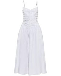 ROTATE BIRGER CHRISTENSEN - Flower-Detail Ruched Midi Dress - Lyst