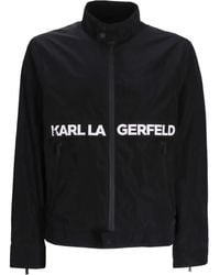 Karl Lagerfeld - Jacke Mit Logo-Print - Lyst