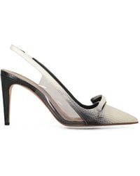 Red(V) - Bow-Detail Slingback Pumps - Lyst
