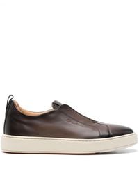 Santoni - Gradient Leather Slip-on Sneakers - Lyst