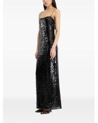 ROTATE BIRGER CHRISTENSEN - Maxi Square Neck Dress With Spaghetti Straps - Lyst